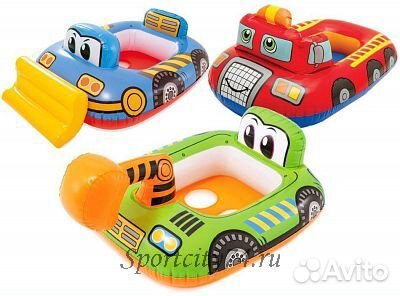 Круг надувной детский с трусами Intex Транспорт 59