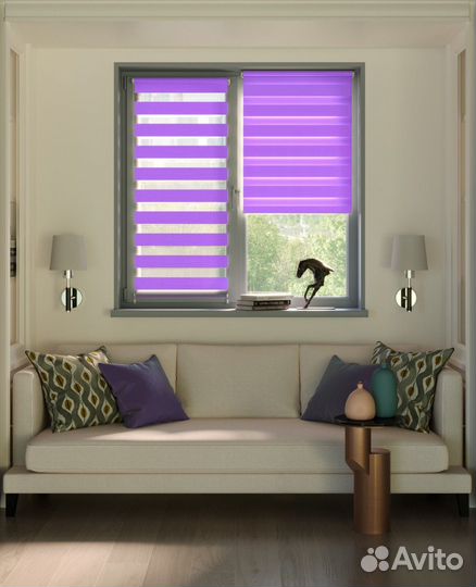 Рулонные шторы Блэкаут Синие RAL9052