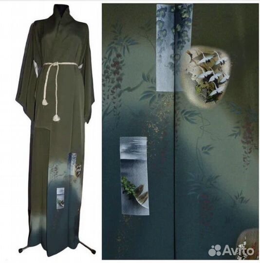 Кимоно шелковое. Авторская роспись