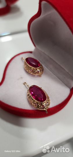 Золотые серьги СССР 583, 7.13гр