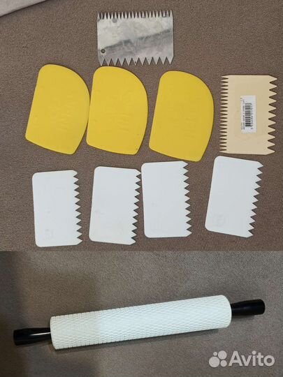 Шпатели, скалка рельефная кондитерские