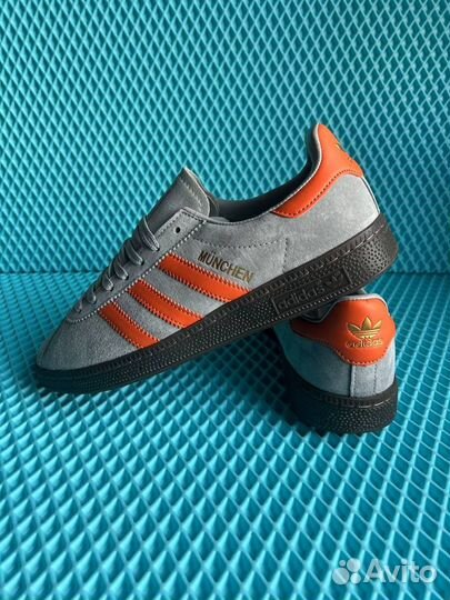 Кроссовки мужские adidas munchen grey orange