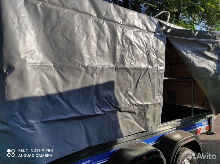 Легковой прицеп двухосный с тентом 3 клапана