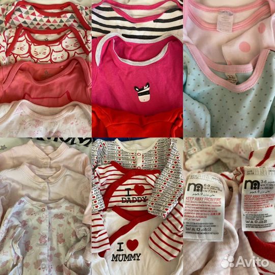 Одежда для девочки пакетом mothercare next baby GO