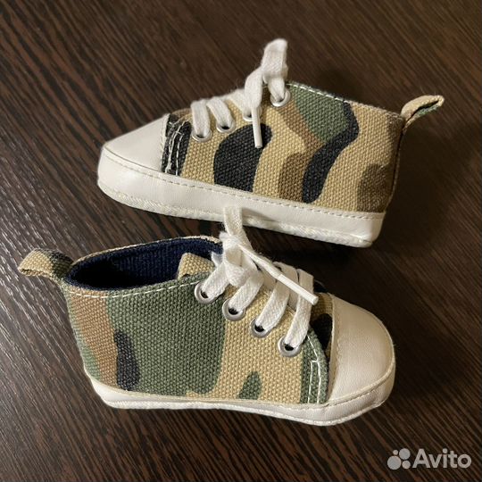 Пинетки кеды для малыша 3-6 мес