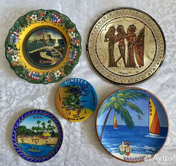 Настенная тарелка коллекционная с городами