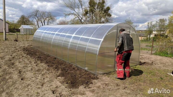 Усиленная Теплица 8м поликарбонат,рассрочка,кредит