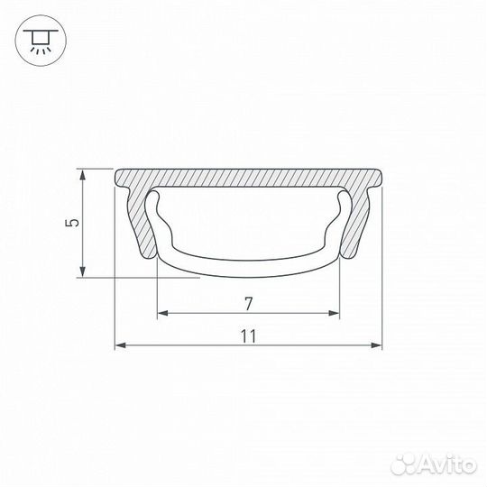 Профиль накладной гибкий Arlight ARH-bent 39583