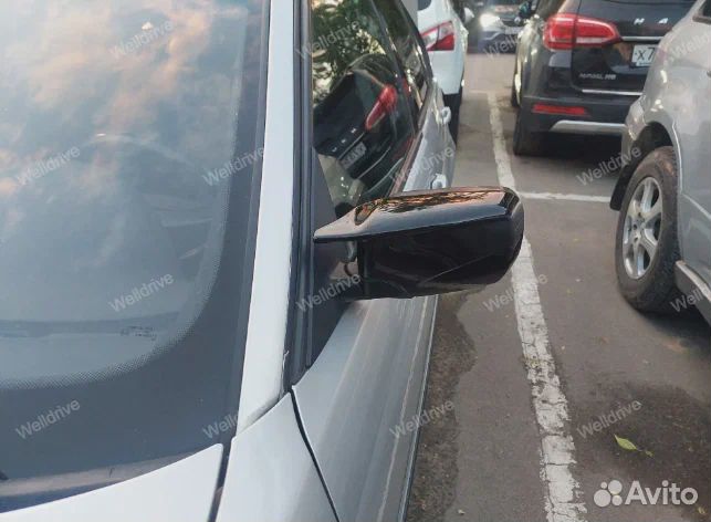 Крышки зеркал BMW 3 E46 черный глянец