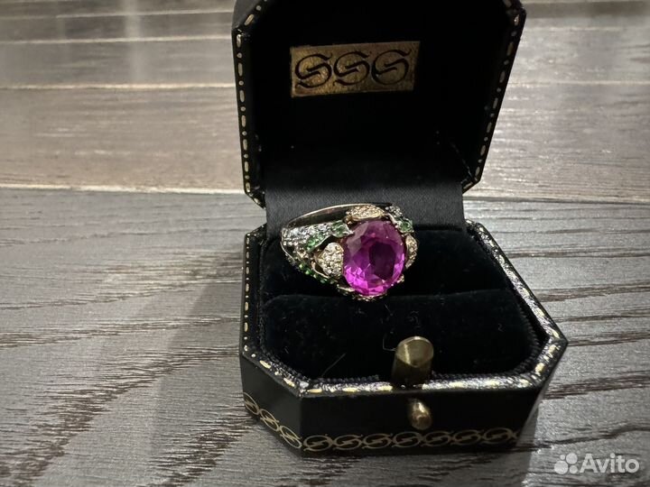 Перстень серебро 925 с фианитом