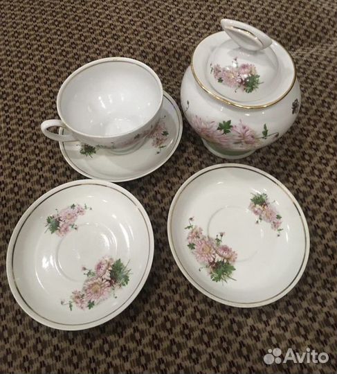Чайный сервиз фарфор СССР винтаж