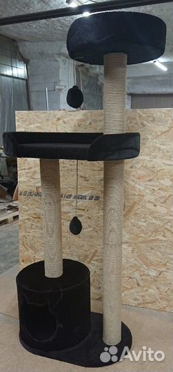 Домики, комплексы, когтеточки для кошек. Выс.1.5 м