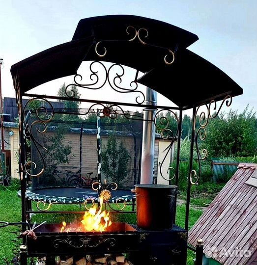 Мангал с печью