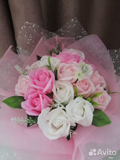 Букет из мыльных роз