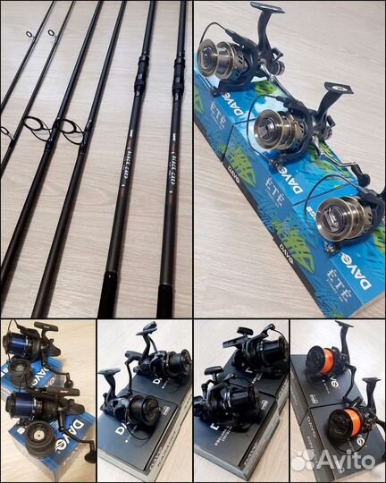 Новый карповый комплект удилище, катушка, леска