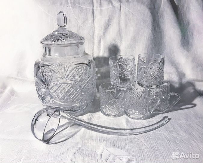 Крюшонница компотница СССР. Дятьковский хрусталь