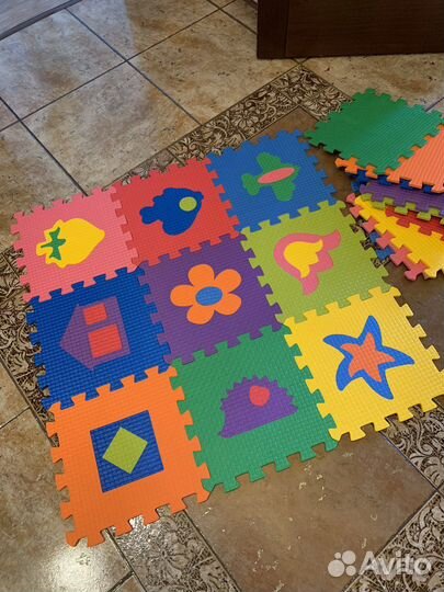 Детский коврик Мягкий конструктор-пазл