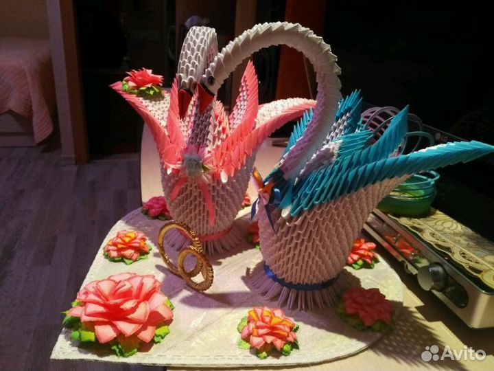 Лебеди (модульное оригами)