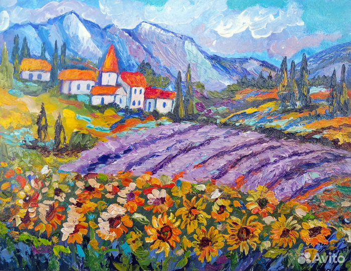 Картина маслом Лаванда в Провансе Импрессионизм