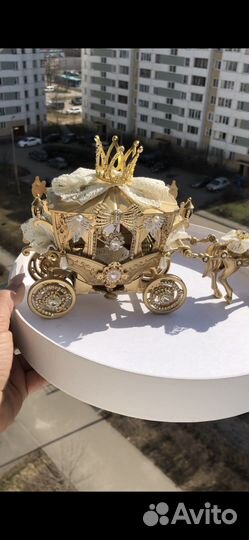 Набор новогодних шаров игрушек Карета Золушки