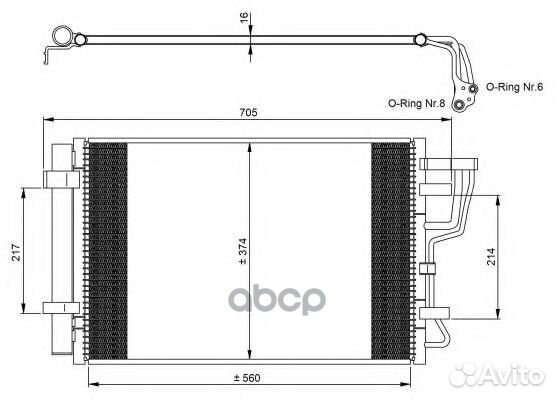 Конденсатор, кондиционер 35963 NRF