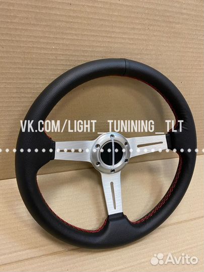 Спорт руль Лада в коже