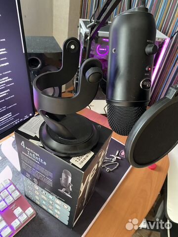 Микрофон Blue Yeti Blackout черный купить во Владивостоке | Электроника ...