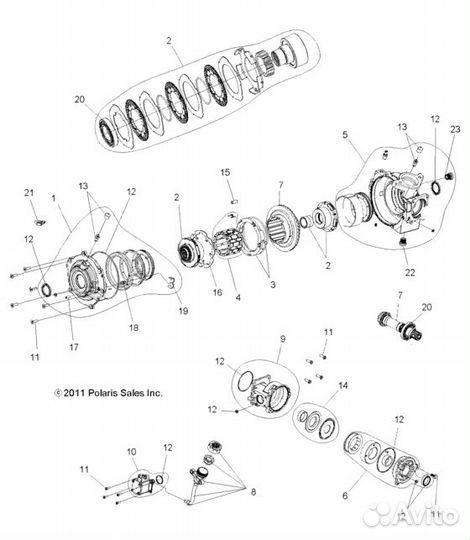 Передний редуктор Polaris 1332963 Sportsman 850