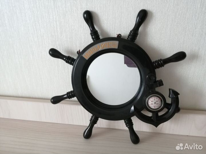Зеркало штурвал +термометр. СССР