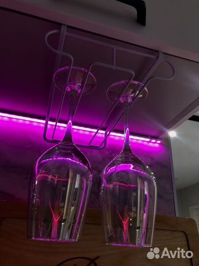 Полка держатель для бокалов, кружек, приборов