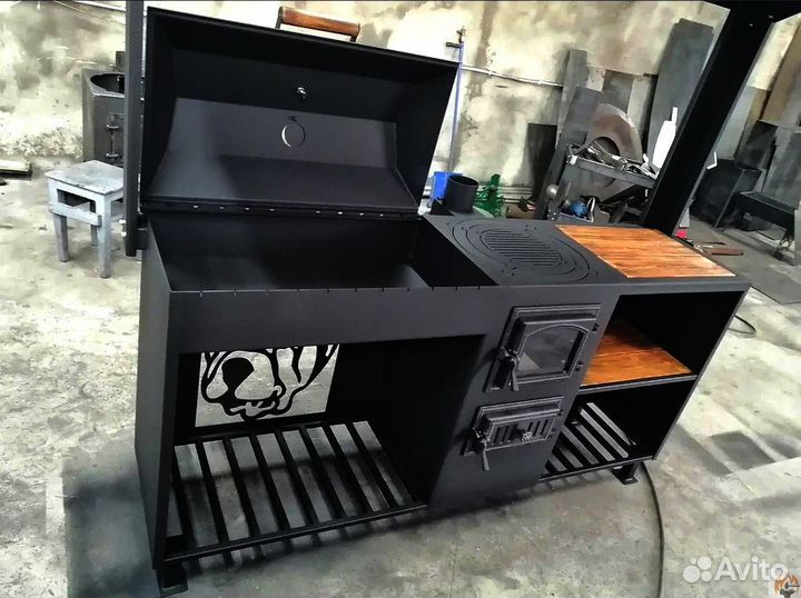 Мангал с крышей 4в1