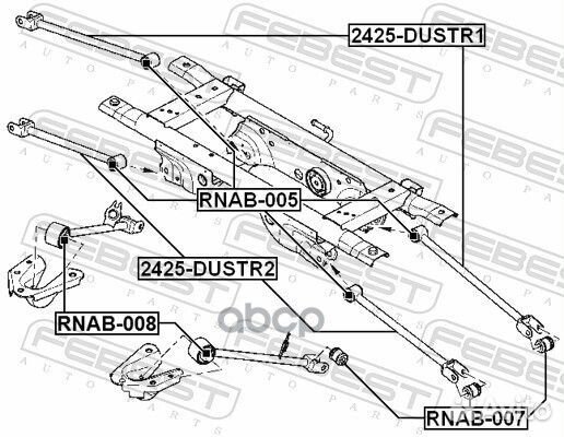 Тяга задняя поперечная передняя 2425dustr2 Febest