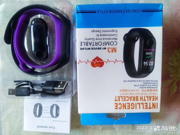 Смарт часы М3(умный браслет,браслет здоровья).новы