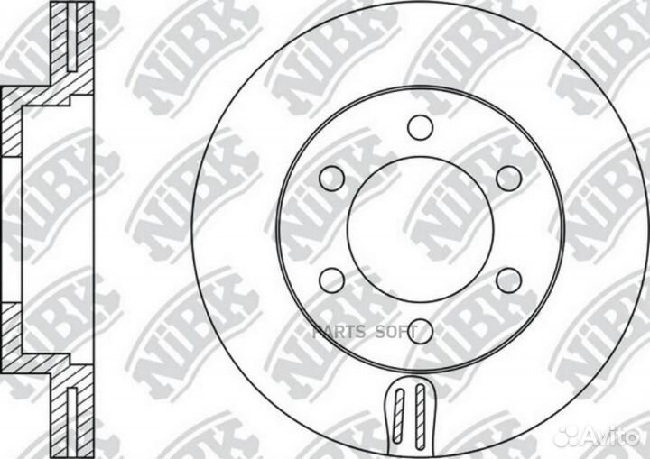 Nibk RN1435 Диск тормозной toyota LC prado 2009 RN
