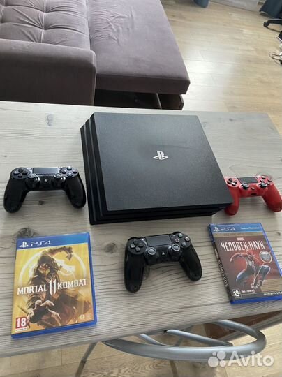 Sony playstation 4 pro+ много игр