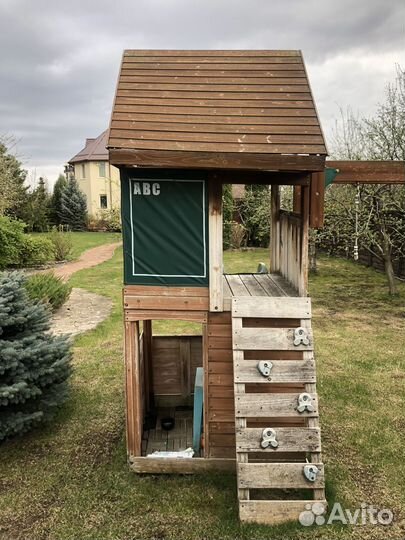 Детский деревянный спортивный комплекс