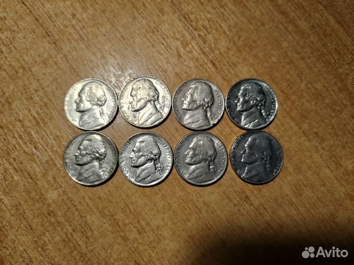 Монеты США Центы 1,5,10,25