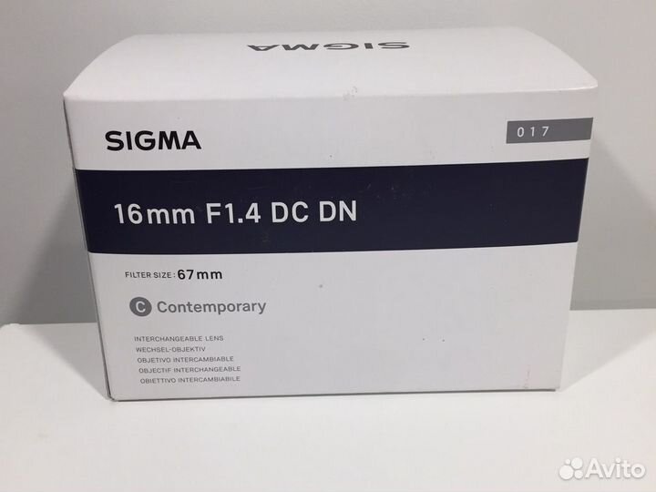 Sigma AF 16mm f/1.4 DC DN Contemporary Новые