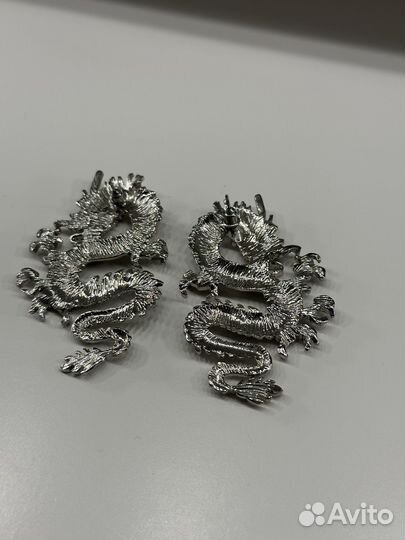 Серьги дракон