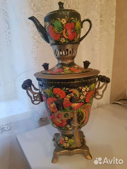 Самовар электрический расписной под хохлому
