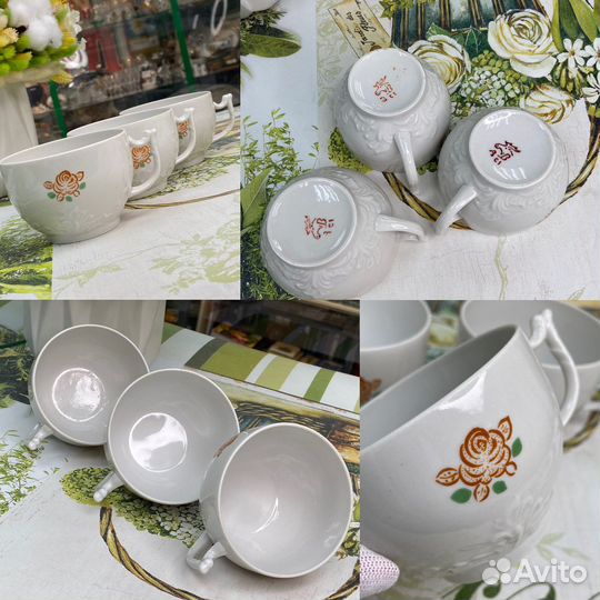 Чашки чайные фарфор/вербилки