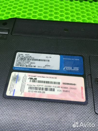 Ноутбук asus k53t (13622)