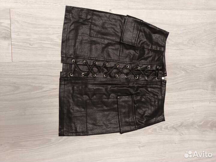 Кожаная юбка