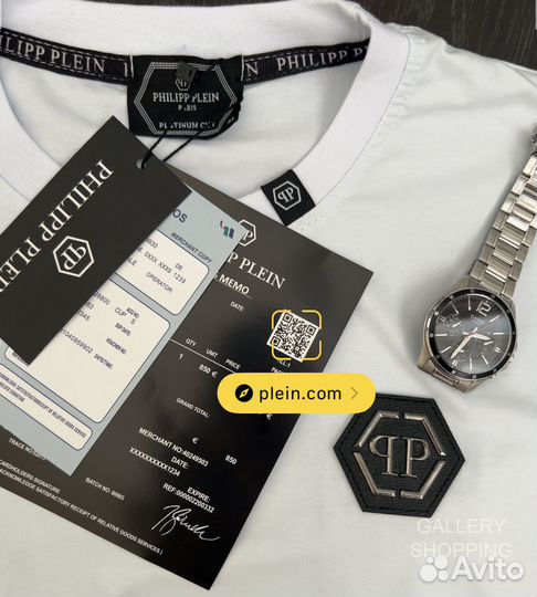 Футболка Philipp Plein черного и белого цвета Luxary