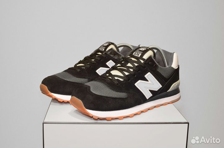 New Balance 574 (41-46, Черные, Актуальные)