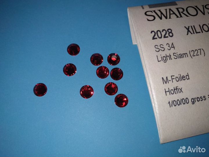 Swarovski стразы Hotfix ss34 10 шт