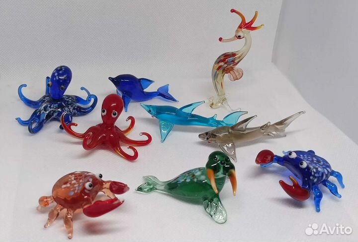 Фигурки из стекла. 3-4 и 4-6 см