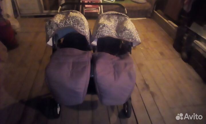 Детская коляска для двойняшек, близнецов