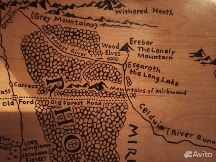 Карта Средиземья, Властелин колец, Хоббит, Толкин