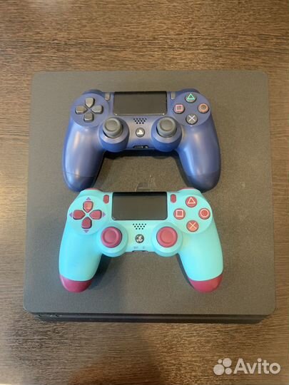 Sony PS4 slim 1tb +2 джостика + 11 игр